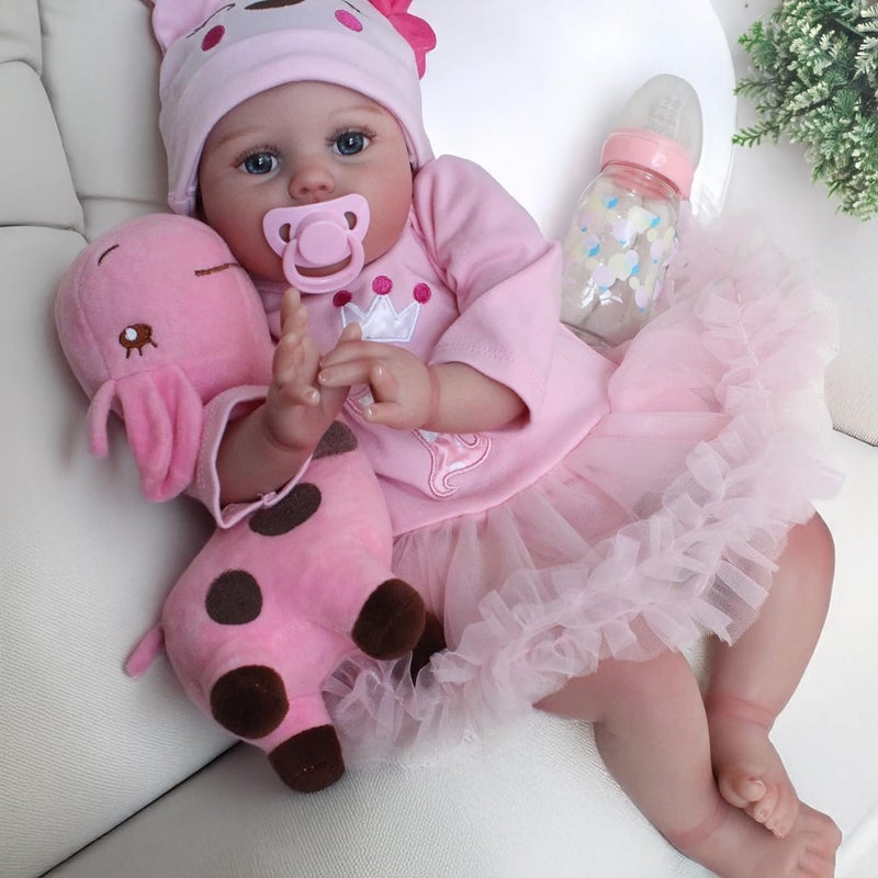 CHAREX Lifelike Reborn Baby Dolls - 20 Inch Realistic Newborn Baby Doll Soft Body Real Life Baby Dolls Girl with Accessories Gifts Toy for Kids Age 3 + & Collection - Image 1