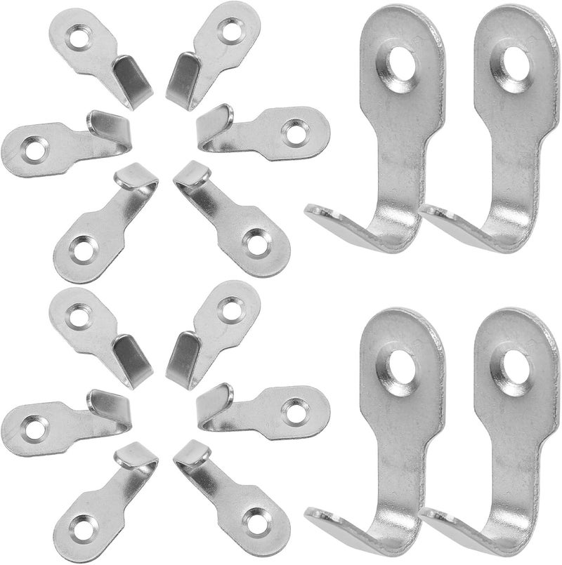HANABASS 20pcs Stainless Steel Towel Hooks Wall Mounted Single Clothes Hooks Mini U-Shaped for Bathroom Kitchen Bedroom Multifunctional Utility - Image 1