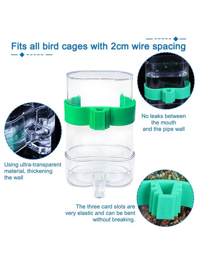 هامليدي وحدة تغذية الطيور بدون فوضى، وحدة تغذية الببغاء الأوتوماتيكية، حاوية طعام البذور المصنوعة من الأكريليك، موزع مياه الببغاء، ملحقات القفص للطيور المحبة والبادجي والكناري - Image 4