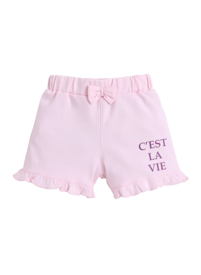 Victor And Jane  Infant Girls’ 2-Piece Set – “Choose Love” Floral Tee & Pink Shorts for Women | Best Price UAE