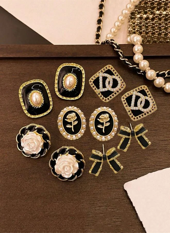 Take Two Set of 5 - Assorted Embellished Earrings