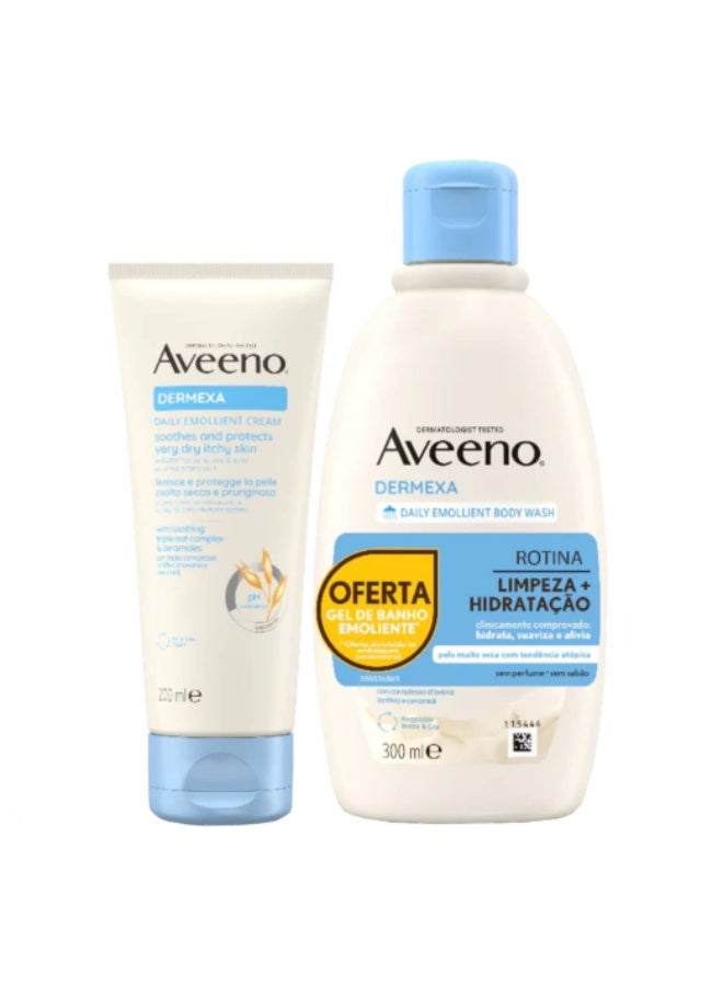 Aveeno Dermexa Kit Cream + Body Wash - Image 1