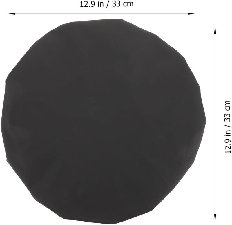 Ciieeo Stool Protector Cover 33x10cm Black Stool Seat Replacement Slipcover for Adjustable Height Chairs, Dining and Salon Use, - Image 2