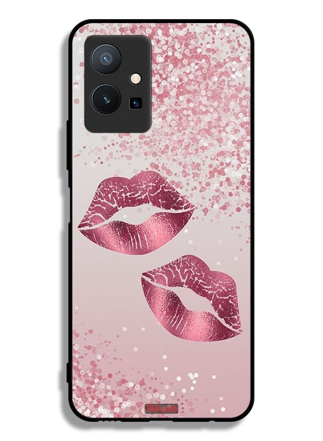 Tolwak Vivo T1 5G Protective Case Cover Glitter Lips - Image 2