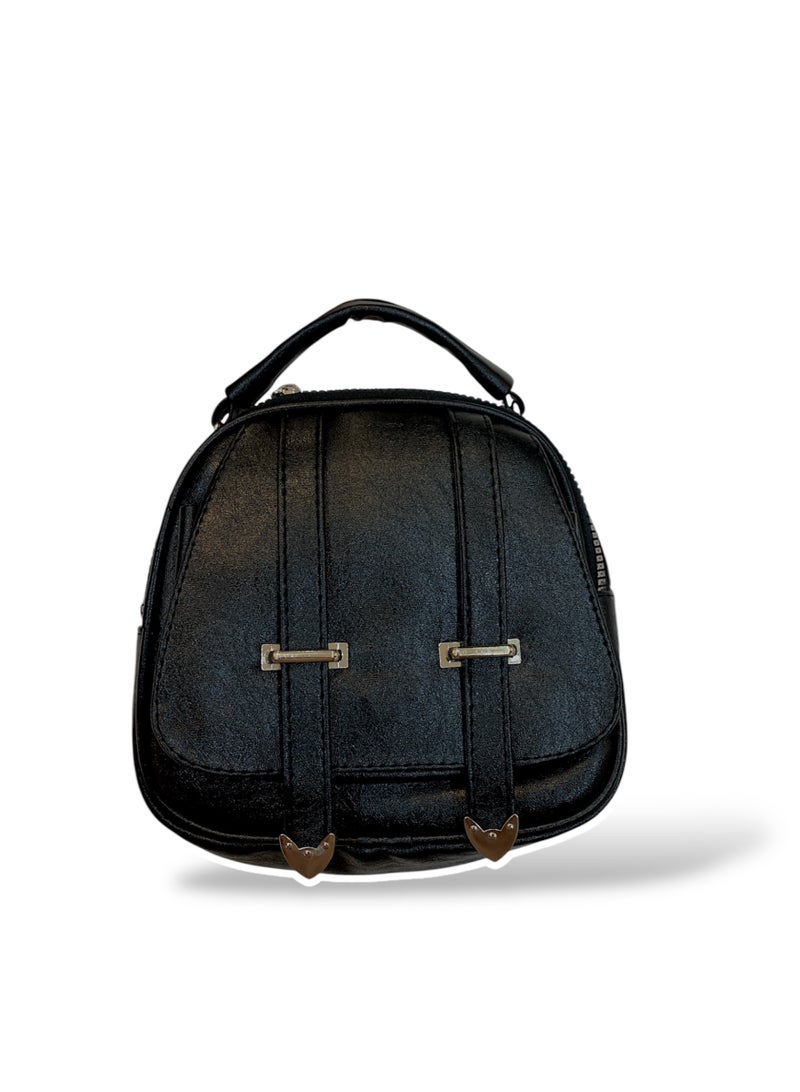 2-in-1 Crossbody and Backpack Black Bag with a Practical Design for Daily Use  - Image 2