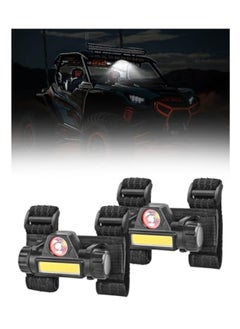 KASTWAVE 2Pcs UTV Dome Light, LED Light Bar for Truck, Rechargeable UTV Cage Roof Lights, Universally fit Polaris Can-Am Yamaha Arctic Cat Kawasaki as UTV Spot Light, Reading Light, Work Light, Waterproof  - Image 1