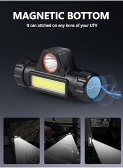 KASTWAVE 2Pcs UTV Dome Light, LED Light Bar for Truck, Rechargeable UTV Cage Roof Lights, Universally fit Polaris Can-Am Yamaha Arctic Cat Kawasaki as UTV Spot Light, Reading Light, Work Light, Waterproof  - Image 5