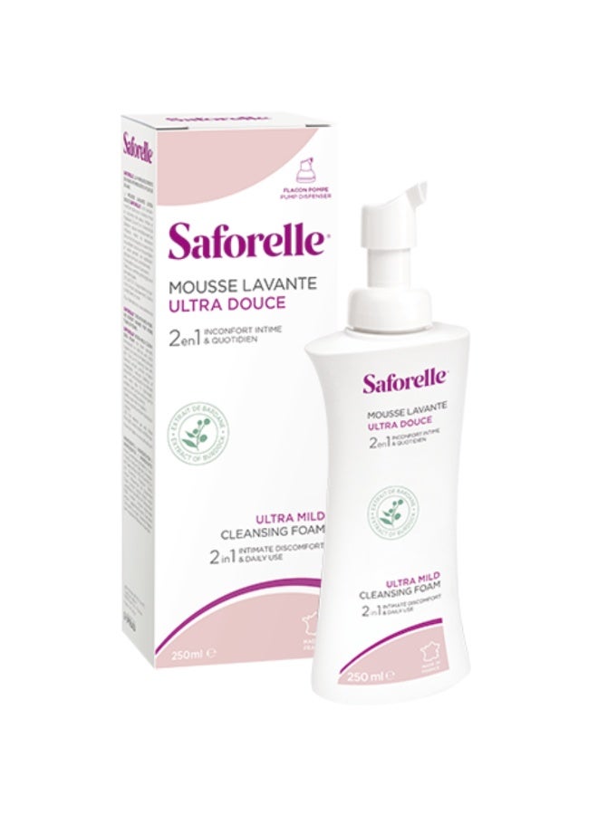 Saforelle Ultra Mild Cleansing Foam for Intimate and Body Hygiene 250ml - Image 1