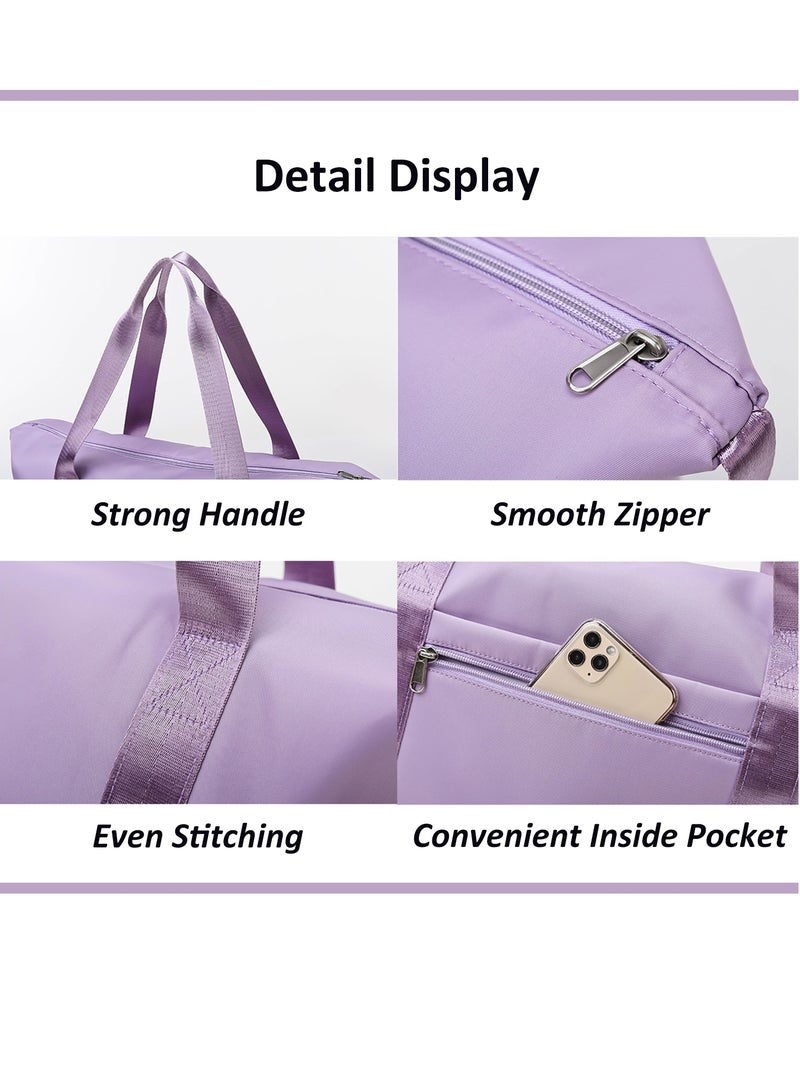 Expandable Travel Duffle Bag, Foldable Carry On Shopper Tote Bag Sports Gym Weekender Bag, Large Capacity Lightweight Waterproof Overnight Bag for Women and Men  - Image 5