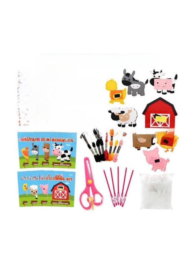 Creative Farm Animal Sewing Craft Children's Early Education Diy Educational Toys Felt Pack-Color:Red Socks (opp Packaging)  - Image 4