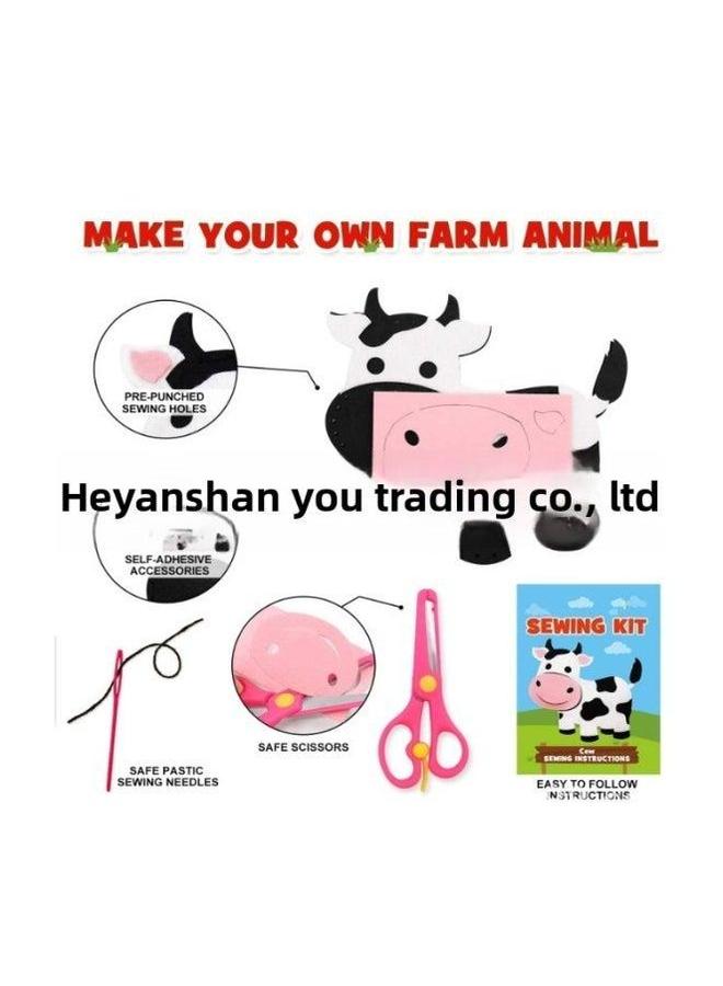 Creative Farm Animal Sewing Craft Children's Early Education Diy Educational Toys Felt Pack-Color:Red Socks (opp Packaging)  - Image 3