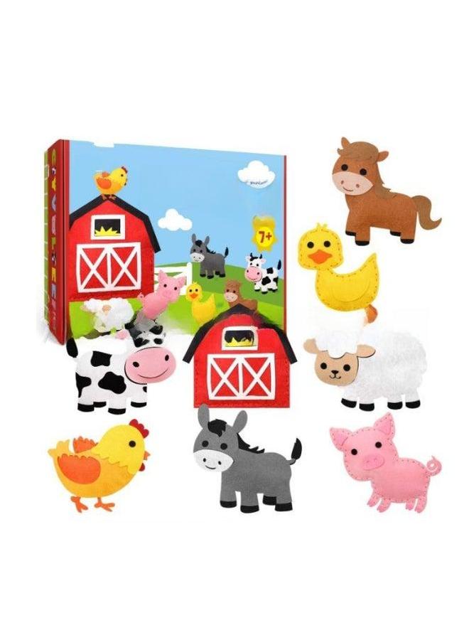 Creative Farm Animal Sewing Craft Children's Early Education Diy Educational Toys Felt Pack-Color:Red Socks (opp Packaging)  - Image 5