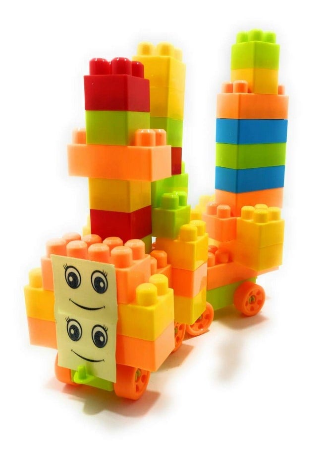 FunBlast FunBlast Building Blocks - Blocks for Kids with Wheel, Learning & Educational Toy Set for Girls, Boys, Kids, Bag Packing, Best Gift Toy (Set of 46 Pcs)  - Image 3