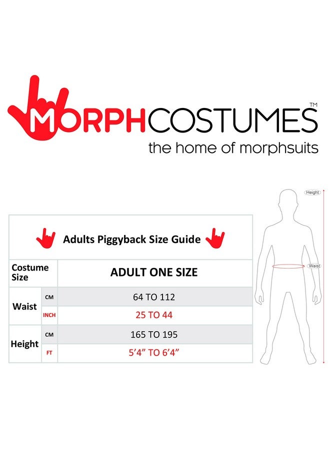 MORPH زي مصارعة مكسيكي بحجم واحد يناسب معظم الأشخاص، بيج وأحمر - Image 3