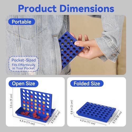 Pup Go 2Pack Mini Pocket Sized 4 in a Row Board Game for Kids Ages 3 Perfect Travel Sized Classic Games for Planes and Cars Fun and Engaging Match Four Game for Children Ages 3 to 8 Years Old - Image 5