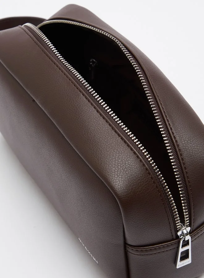 DUCHINI Men's Solid Pouch with Zip Closure and Wrist Loop