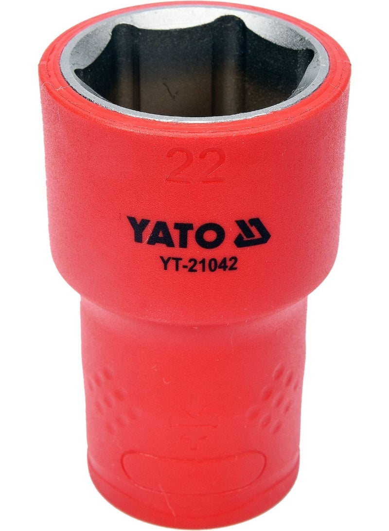 YATO Insulated Socket 1/2" 22mm VDE-1000V YT-21042