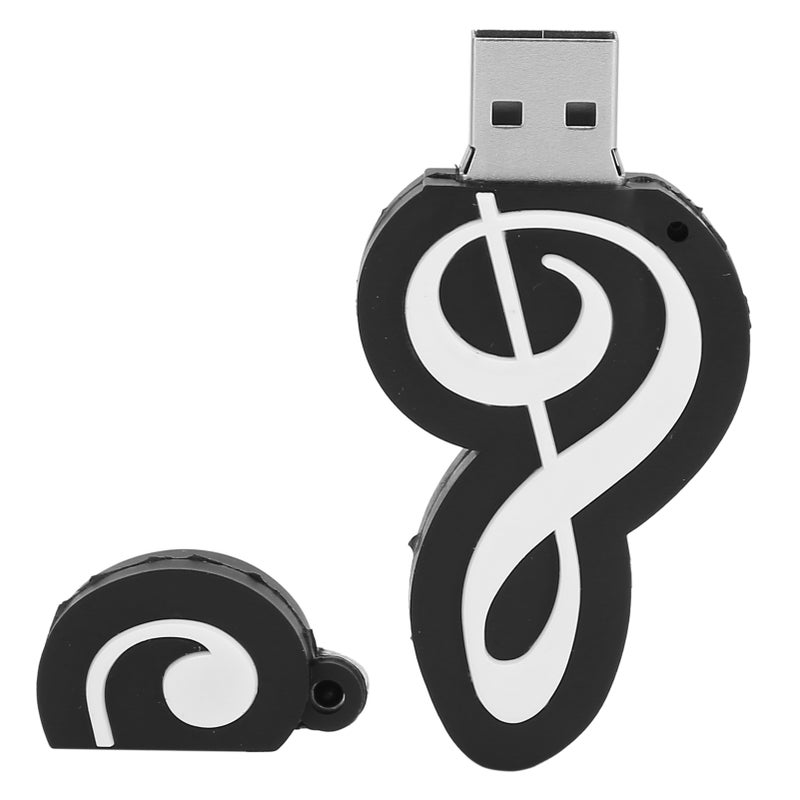 Black Note Appearance USB Flash Drive Cute Music Movie Data Transfer USB Stick Gift32GB - Image 5