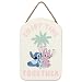 Open Road Brands Disney Lilo and Stitch Enjoy Time Together Hanging Wood Wall Decor Sweet Stitch Sign for Bedroom or Playroom - Image 2