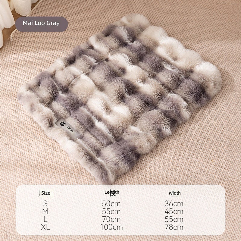 Plush Pet Bed Mat for Dogs and Cats, Warm Winter Blanket, Soft Faux Fur Cushion - Image 1