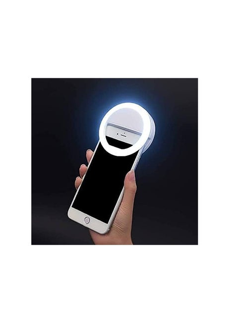 MAGBA Portable LED Selfie Ring Light for All Smartphones | Enhanced Ring Light for Tablets with 3 Brightness Levels for Photography and Video Calling (Smartphones, Laptops, Tablets with LED Light)