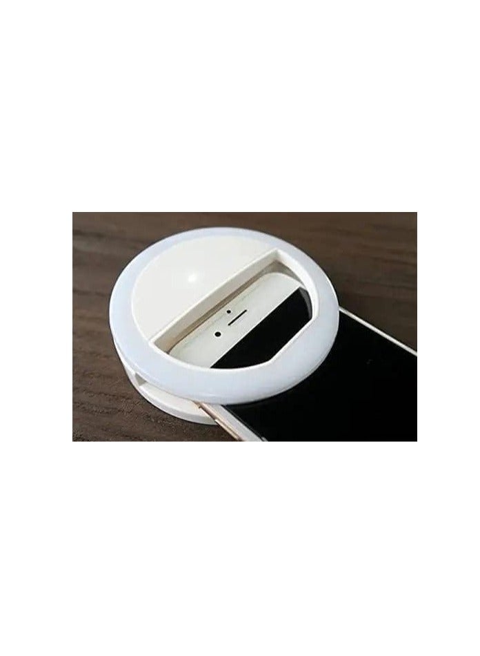MAGBA Portable LED Selfie Ring Light for All Smartphones | Enhanced Ring Light for Tablets with 3 Brightness Levels for Photography and Video Calling (Smartphones, Laptops, Tablets with LED Light)