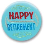 Beistle Happy Retirement Satin Button