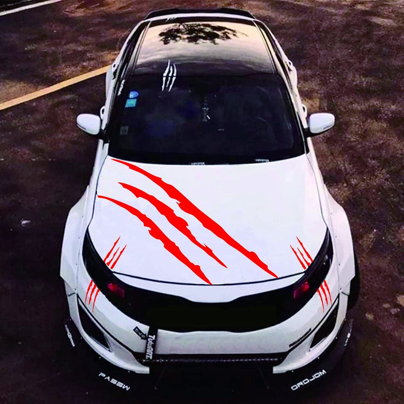 NTICKER 1 Full Set Monster Claw Sticker for Car Hood Bonnet, Motorbike, Truck Decal Decoration - Image 5
