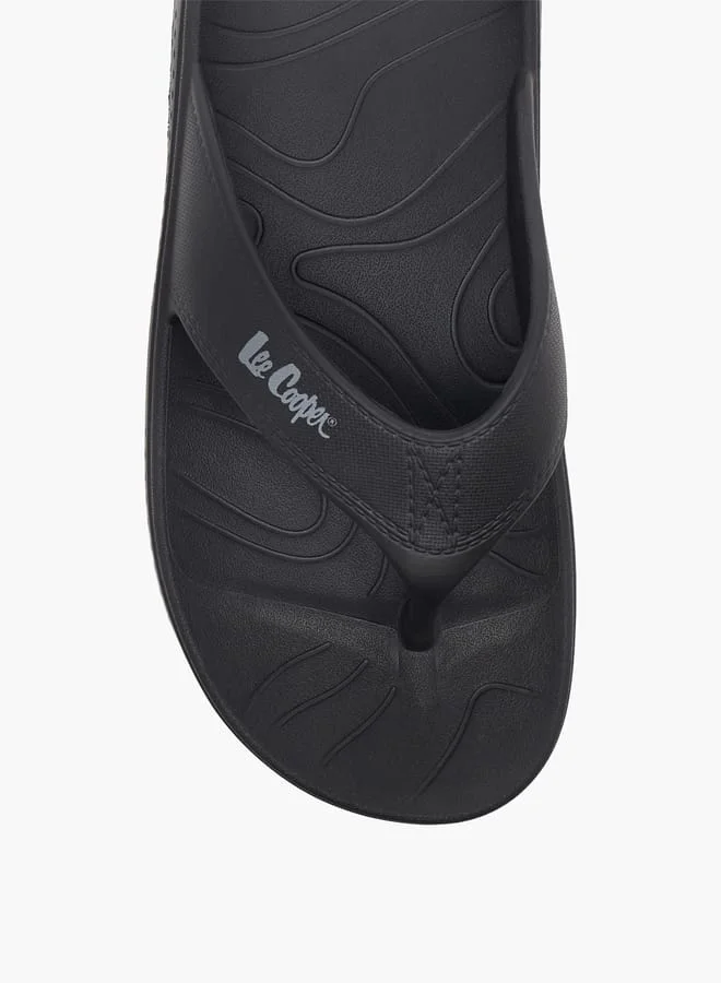 Lee Cooper Mens Logo Print Slip-On Thong Slippers