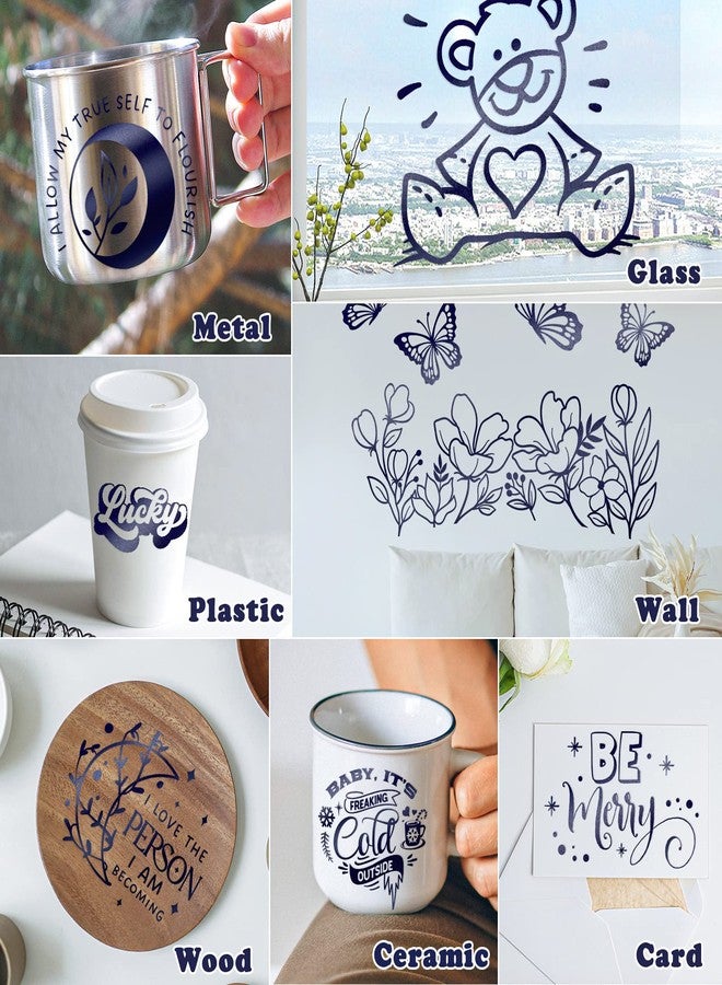 VINYL FROG Navy Blue Adhesive Vinyl Roll 12" x10ft Matte Blue Permanent Vinyl for Home Decor, Mug, Car, and Other Stickers - Image 5
