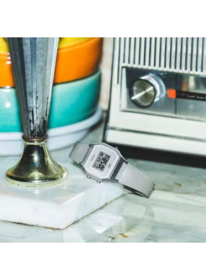 CASIO Women's Digital Display Watch With Grey Leather Strap - LA680WEL-8DF - Image 2