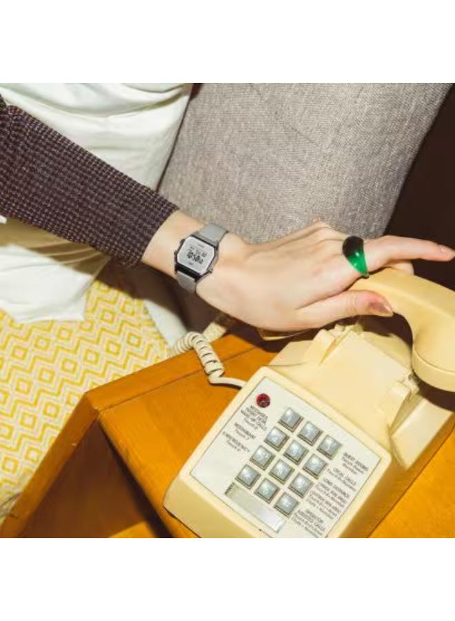 CASIO Women's Digital Display Watch With Grey Leather Strap - LA680WEL-8DF - Image 3