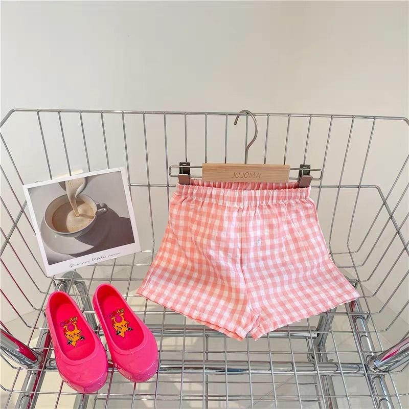 South Korea Children's Summer New Baby Plaid All-match Plaid Shorts Boys and Girls Casual Pants Trendy 0183A072 - Image 1