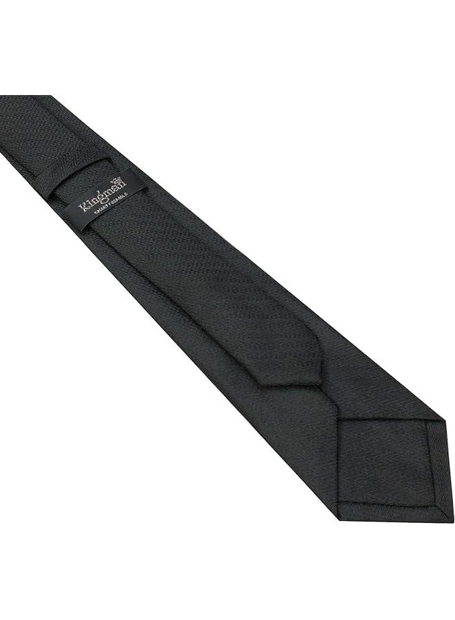 Kingman Solid Formal Slim Necktie For Men - Plain Neck Tie - Neck Tie for Shirt and Suit  - Image 4