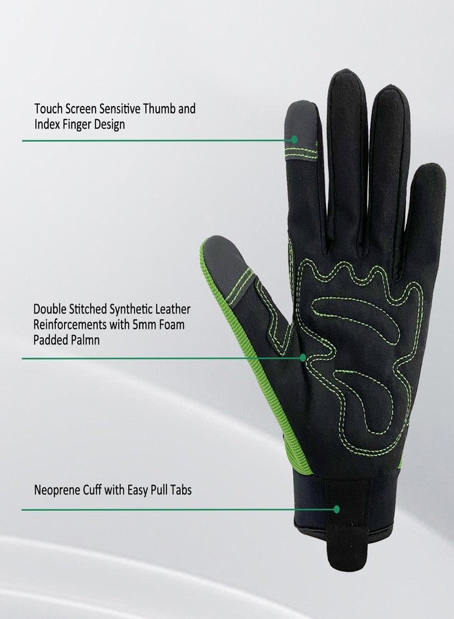 OIZEN Gardening Gloves for Men and Women, Thorn Proof & Puncture Resistant Working Gloves, Gloves for Safety Work and Gardening, Gardening Gifts, Synthetic Leather Spandex Mechanic with Touchscreen Support - Image 3