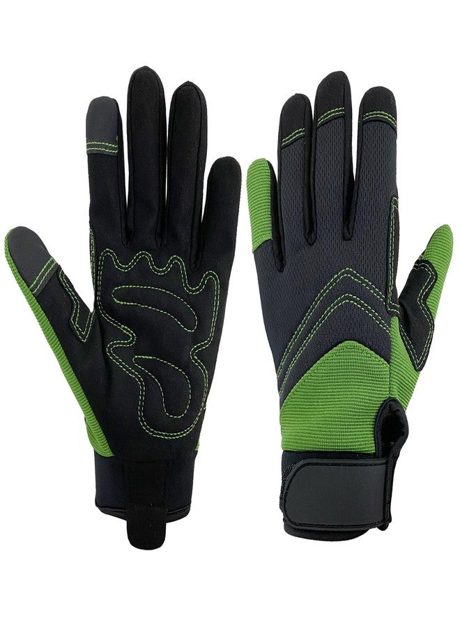 OIZEN Gardening Gloves for Men and Women, Thorn Proof & Puncture Resistant Working Gloves, Gloves for Safety Work and Gardening, Gardening Gifts, Synthetic Leather Spandex Mechanic with Touchscreen Support - Image 1