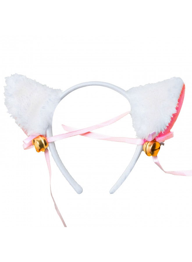 Beelittle Cat Cosplay Costume Kitten Ears Tail Collar Paws Cat Cosplay Collection 5 Pack (White) - Image 2