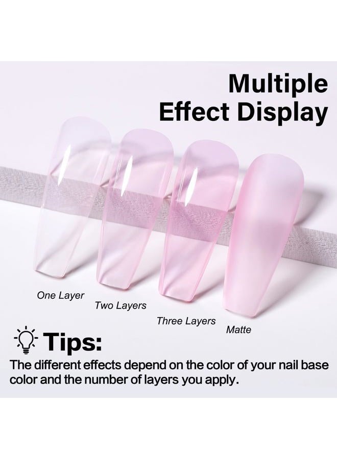 AIMEILI Soak Off U V LED Translucent Sheer Pink Gel Nail Polish - Clear Pink Nude (065) 10ml  - Image 3