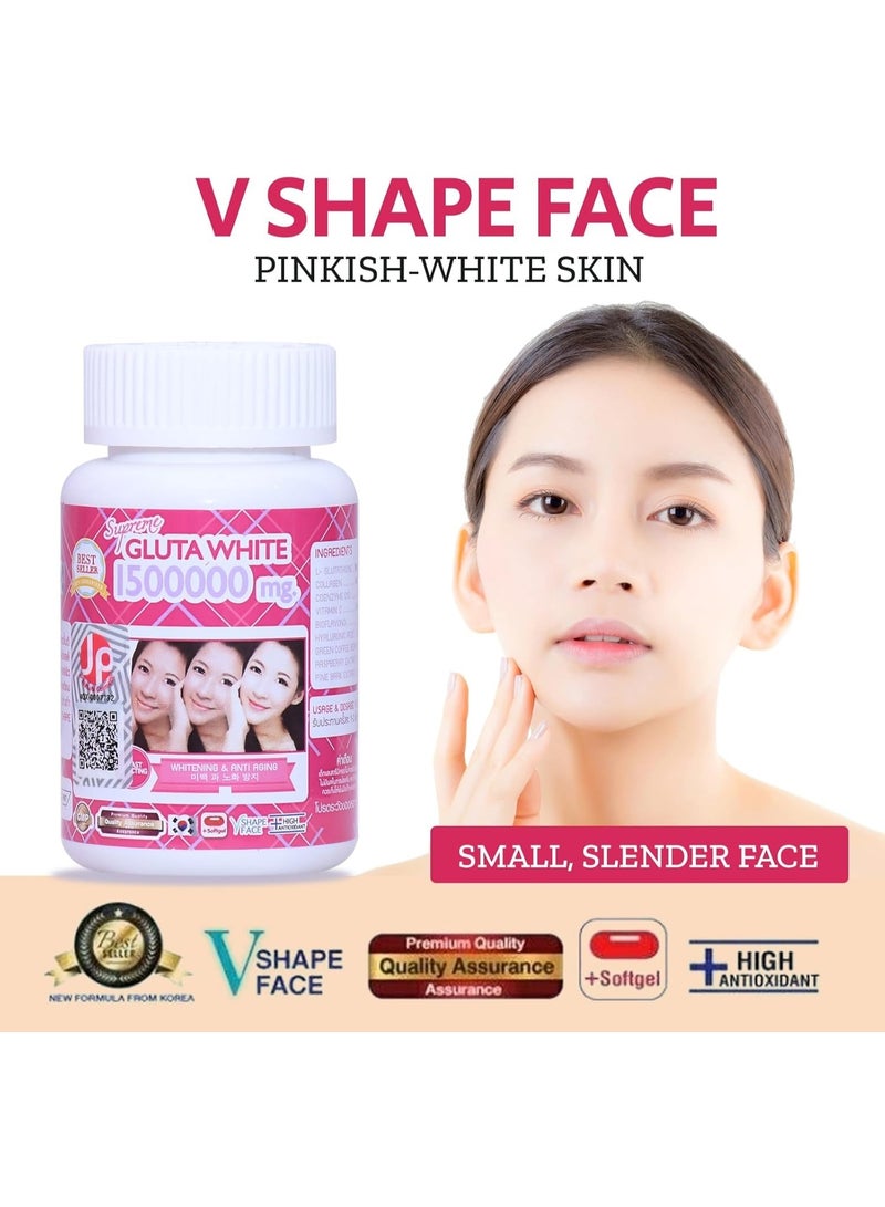 Supreme Gluta White 1500000mg Glutathione Capsules | Vegan Supplement for Skin Glow & Detox Support - Image 2