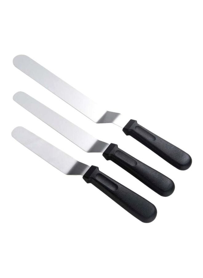 طقم أدوات خبز الكيك من الستانلس ستيل مكون من 3 قطع فضي 2x3.5x37سم - Image 3