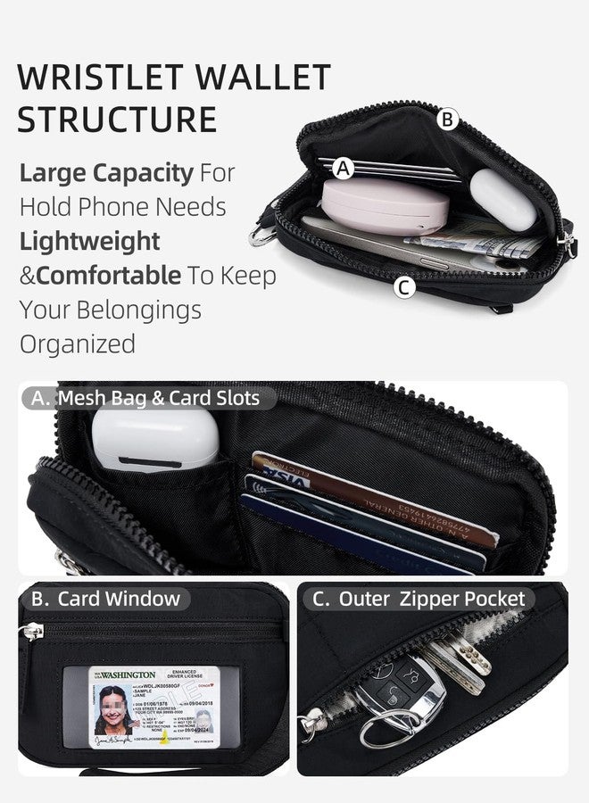 WESTBRONCO Wristlet Wallets for Women – RFID Blocking Quilted Nylon Phone Wallet Clutch, Zip Around Card Holder Purse for Travel & Everyday Use - Image 3