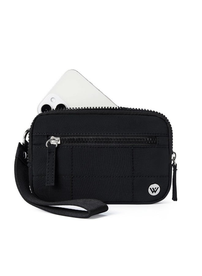 WESTBRONCO Wristlet Wallets for Women – RFID Blocking Quilted Nylon Phone Wallet Clutch, Zip Around Card Holder Purse for Travel & Everyday Use - Image 1