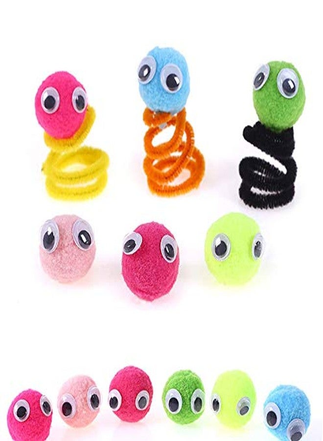 Aeyistry 290 Pcs 0.4 Inch Colorful Pompoms for Hobby,Multicolor Fuzzy Pompom Balls for Children DIY Supplies Creative Crafts Decorations - Image 2