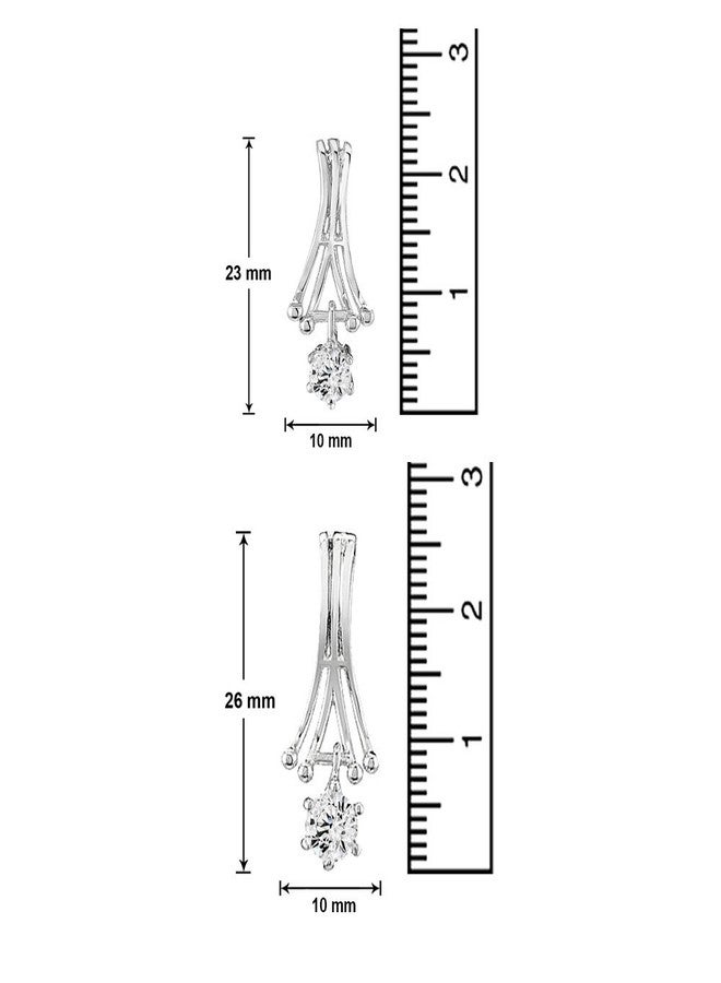 Mahi Triangle Rhodium Plated Scintilla Pendant Set for Women NL1105036R - Image 3