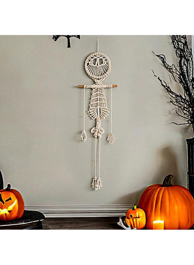 Bluejw New Christmas Decoration Handmade Woven Tapestries Skull Pendant Halloween Wall Decorations Home Decoration Wall Hanging - Image 4
