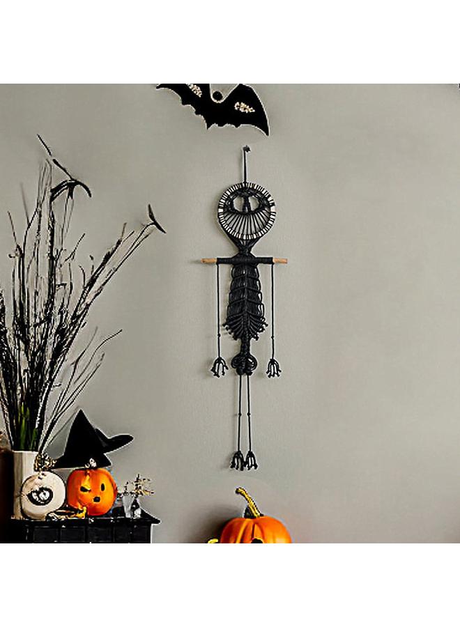 Bluejw New Christmas Decoration Handmade Woven Tapestries Skull Pendant Halloween Wall Decorations Home Decoration Wall Hanging - Image 3