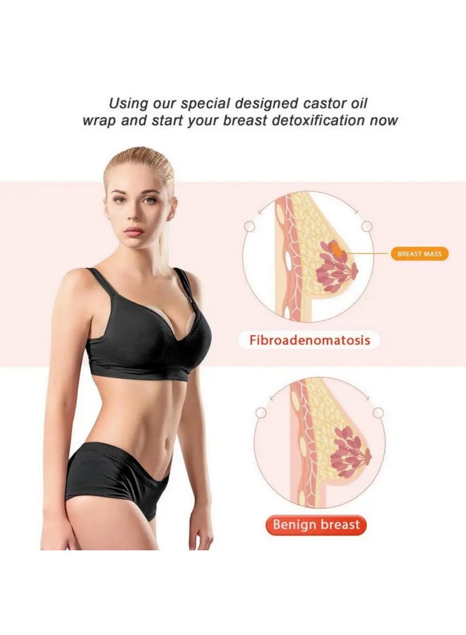 4pcs Organic Castor Oil Pack Wrap Soft Castor Oil Breast Nursing Pads Reusable Washable Compress Breast Pads For Comfort Relaxing - Image 3
