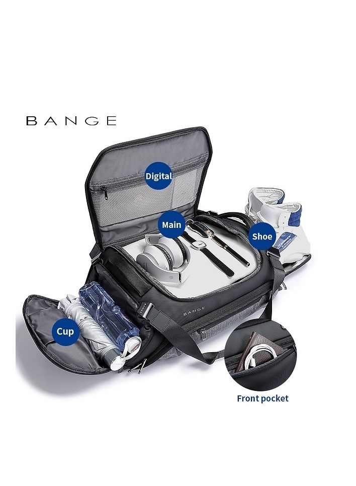 بانجي حقيبة سفر بانجي يدوية 50 لتر دافل للسفر رمـادي بسعة تخزين كبيرة - Image 3