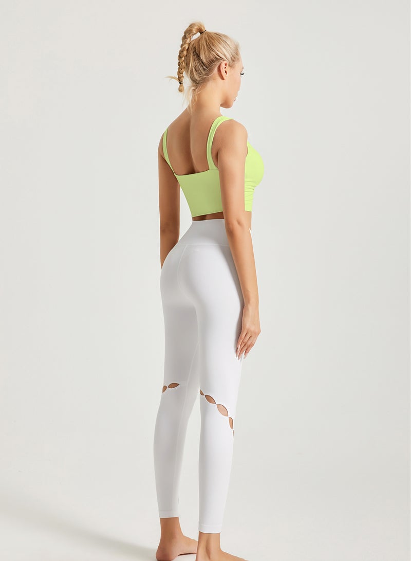 Loquat Women Quick Dry Breathable Yoga Bra Green  - Image 2