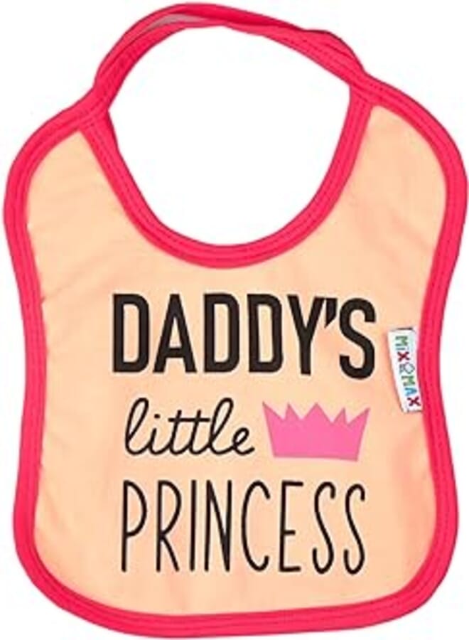 Mix and Max Mix&Max Cotton Bib Printed Daddy's Little Princess For Girls-Multicolor